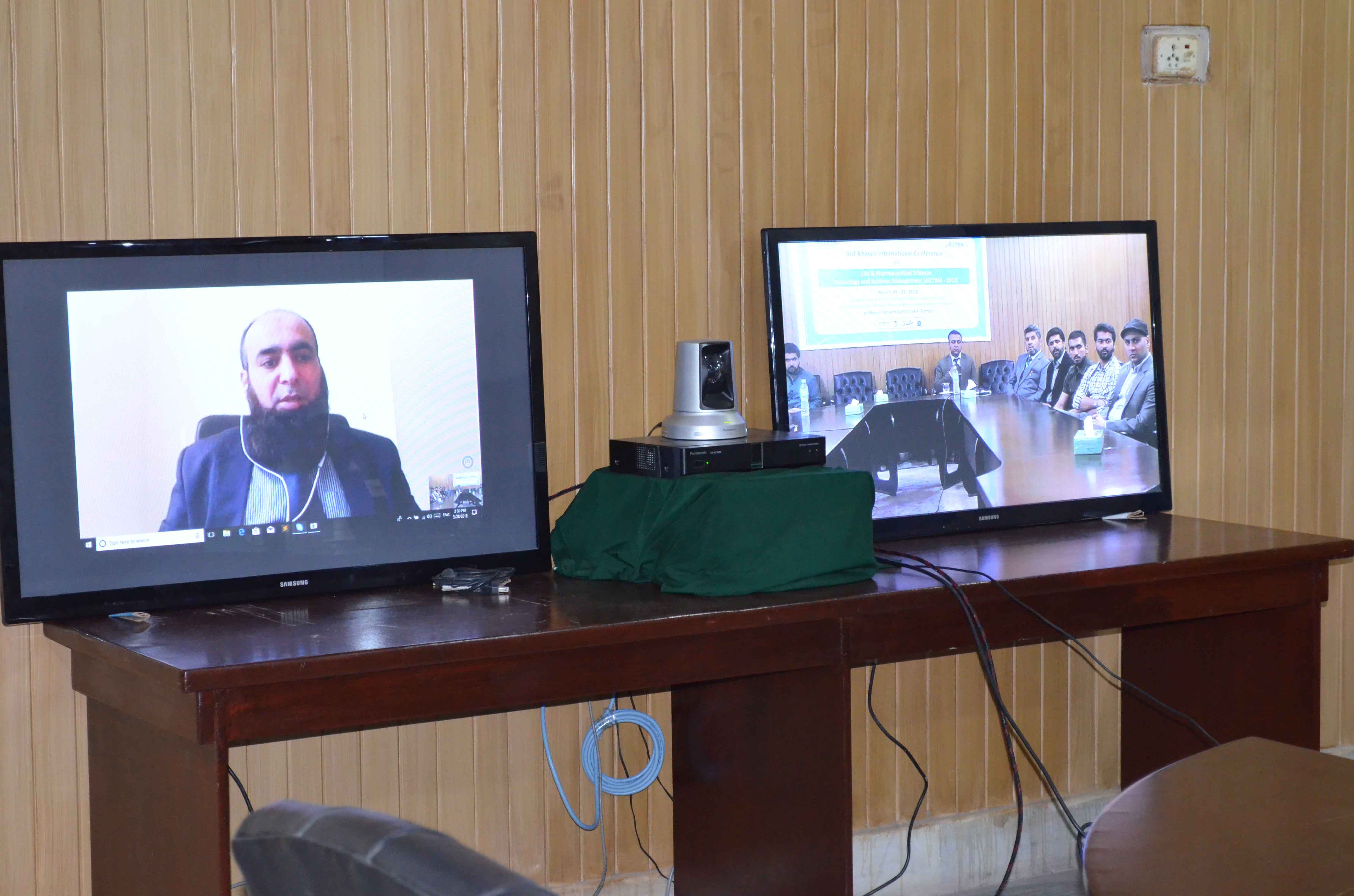 Live Video Conference in meeting room with the Scholars on different research articles