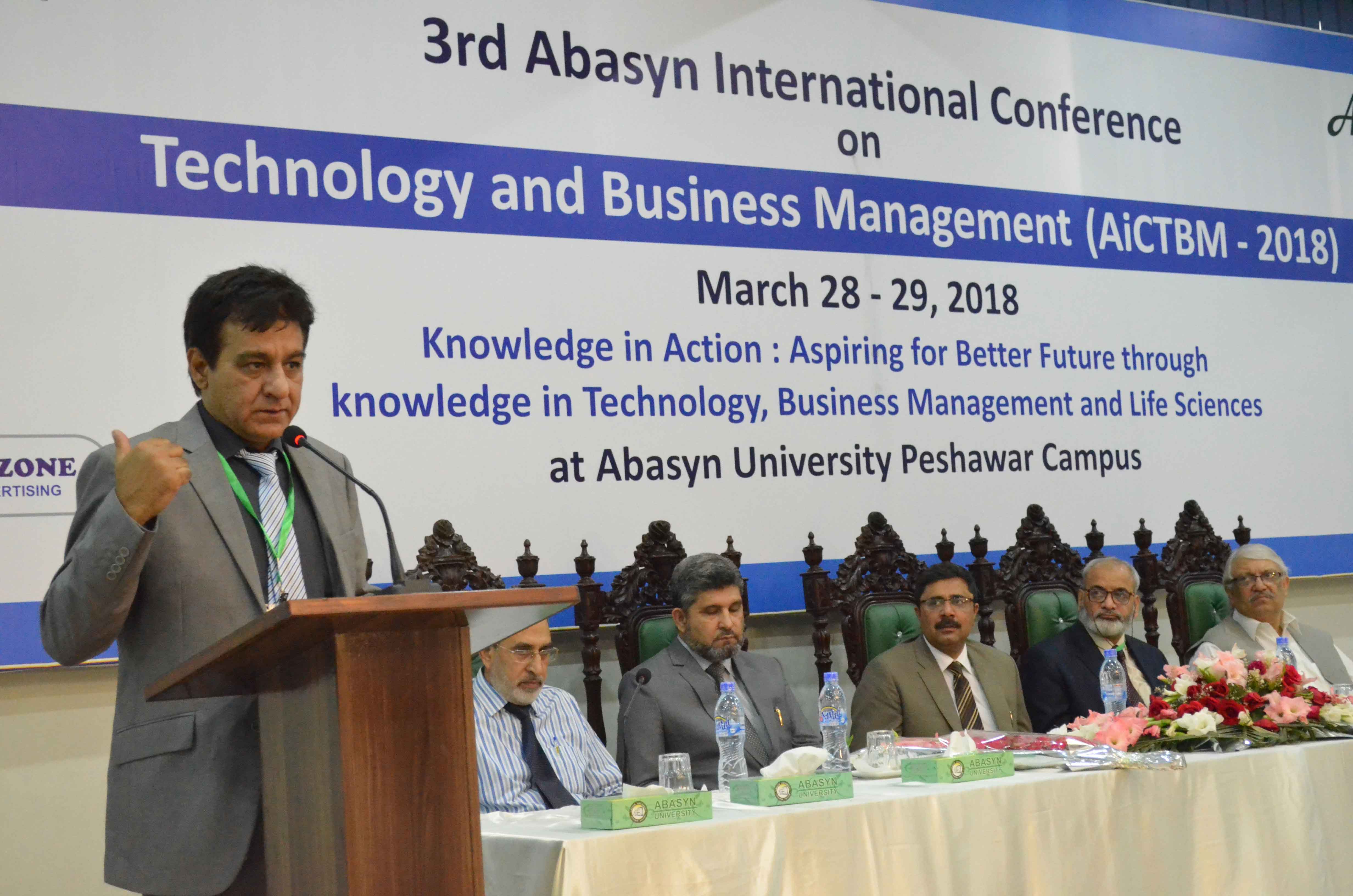 Dr. Waqar Alam chief organiser is presenting his views on the 3rd AiCTBM Conference  